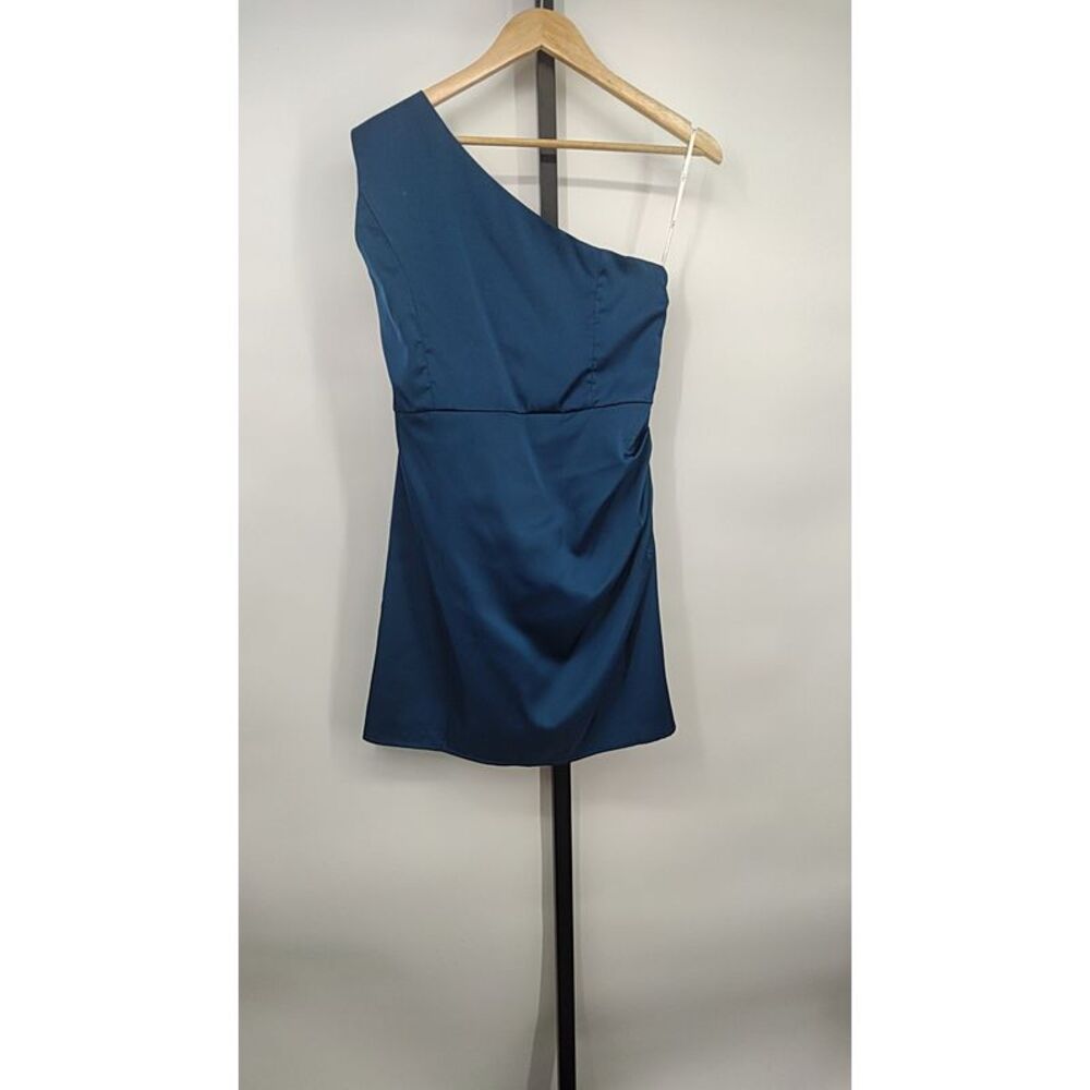 Lulu's Blue One-Shoulder Dress - Picture 2 of 2